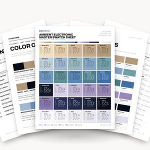 Elektronische Ambient-Farbpalette | 30 Farben | Hex RGB CMYK | Farbleitfaden | Procreate-Farbfelder + ASE | Digitaler Download