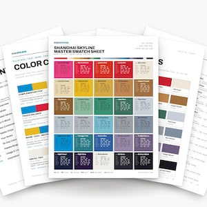 Shanghai Skyline Color Palette | 30 Colors | Hex RGB CMYK | Color Guide | Procreate Swatches + ASE | Digital Download