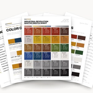 Paleta kolorów rewolucji przemysłowej | 30 kolorów | Hex RGB CMYK | Przewodnik po kolorach | Próbki Procreate + ASE | Pobieranie cyfrowe