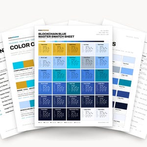 Blockchain Blue Color Palette | 30 Procreate Swatches, HEX, RGB, CMYK (Digital Download)