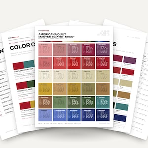 Paleta de cores Americana Quilt | 30 cores | Hex RGB CMYK | Amostras para Procreate + ASE | Download digital