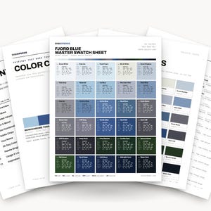 Fjord Blue Color Palette | 30 Colors | Hex RGB CMYK | Color Guide | Procreate Swatches + ASE | Digital Download