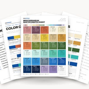 Mediterranean Color Palette | 30 Hex RGB CMYK Swatches (Digital Download)