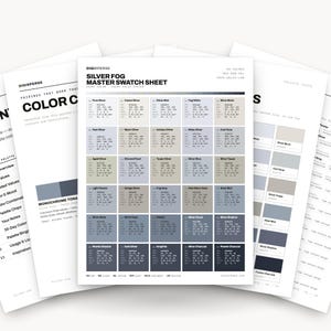 Silver Fog Color Palette | 30 Colors | Hex RGB CMYK | Color Guide | Procreate Swatches + ASE | Digital Download