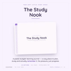 Dated Pastel Studyblr Learning Journal | GoodNotes Study Planner PDF (Digital Download)