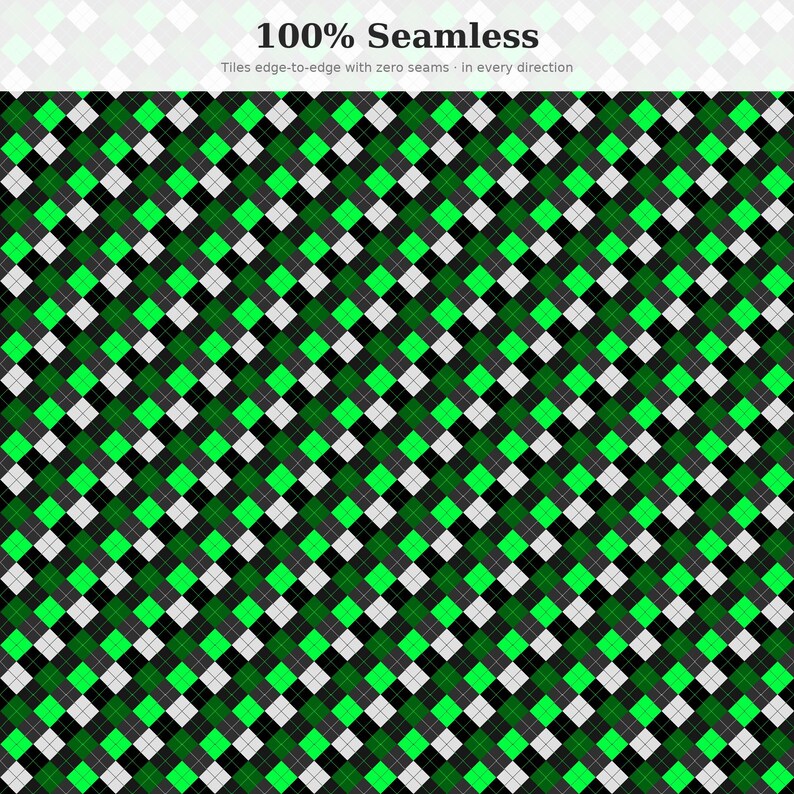 Modèle sans couture binaire à losanges | Argyle de code binaire multicolore | .png .jpg .svg .pdf .pat | Papier numérique | Conception de tissus et de surfaces image 4