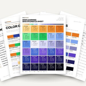 Deep Learning Color Palette | 30 Colors | Hex RGB CMYK | Color Guide | Procreate Swatches + ASE | Digital Download