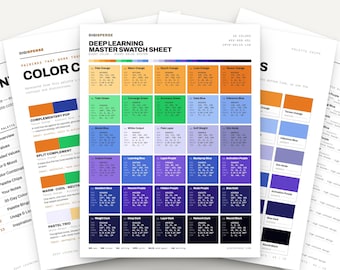 Deep Learning Color Palette | 30 Colors | Hex RGB CMYK | Color Guide | Procreate Swatches + ASE | Digital Download