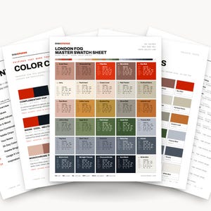 London Fog Color Palette | 30 Colors | Hex RGB CMYK | Color Guide | Procreate Swatches + ASE | Digital Download