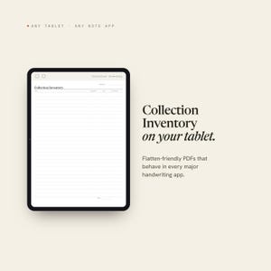 Collection Inventory Planner Insert | Collection Log | GoodNotes iPad PDF | Digital Download image 6