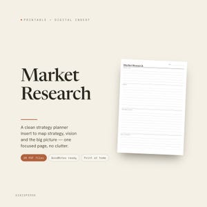 Market Research Planner Insert | Strategy Planner | GoodNotes iPad PDF | Digital Download