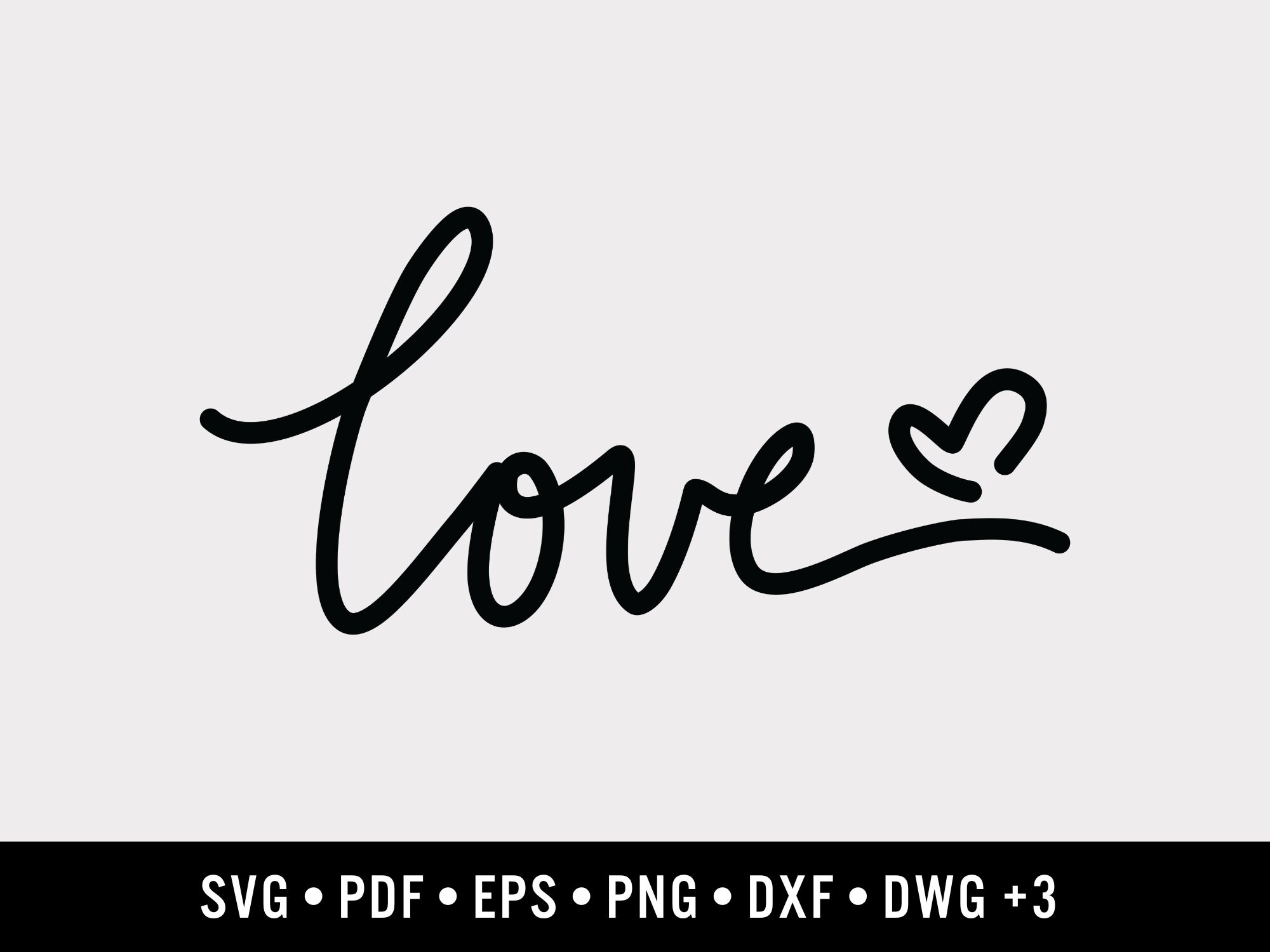 Premium Love Script Graphic | Includes 9 File Formats | for Design ...