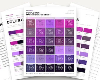 Purple Rain Color Palette | 30 Colors | Hex RGB CMYK | Color Guide | Procreate Swatches + ASE | Digital Download