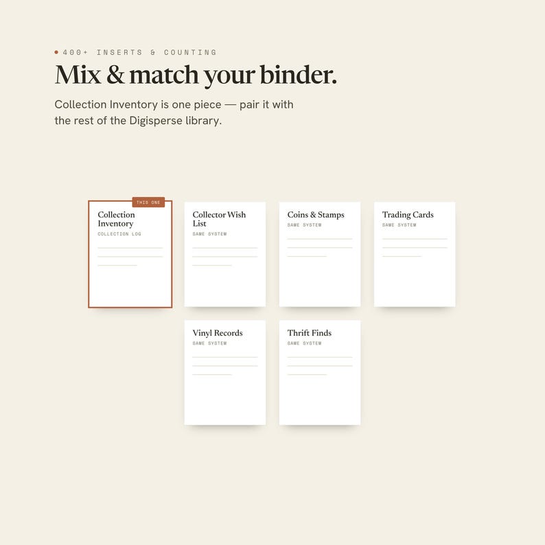 Collection Inventory Planner Insert | Collection Log | GoodNotes iPad PDF | Digital Download image 12