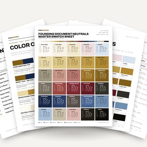 Founding Document Neutrals Color Palette | 30 Colors | Hex RGB CMYK | Procreate Swatches + ASE | Digital Download