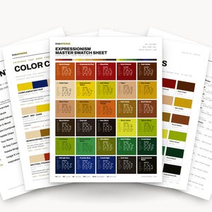 Bold Emotional Color Palette for Expressive Modern Art and Gallery Branding, 30 Expressionist Hues, Procreate Swatches, Hex Codes