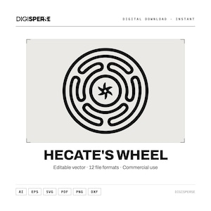 Hecate’s Wheel SVG for Cricut & Witchcraft Designs (12 File Formats)