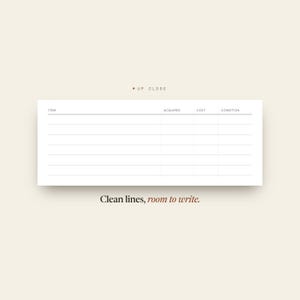 Collection Inventory Planner Insert | Collection Log | GoodNotes iPad PDF | Digital Download image 9