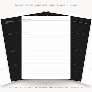 Registro de clientes / Notas de demostración / GoodNotes + PDF para iPad / Descarga instantánea