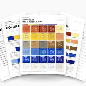 Lisbon Tiles Color Palette | 30 Procreate Swatches, HEX, RGB, CMYK (Digital Download)