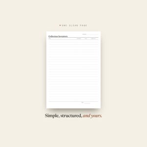 Collection Inventory Planner Insert | Collection Log | GoodNotes iPad PDF | Digital Download image 2