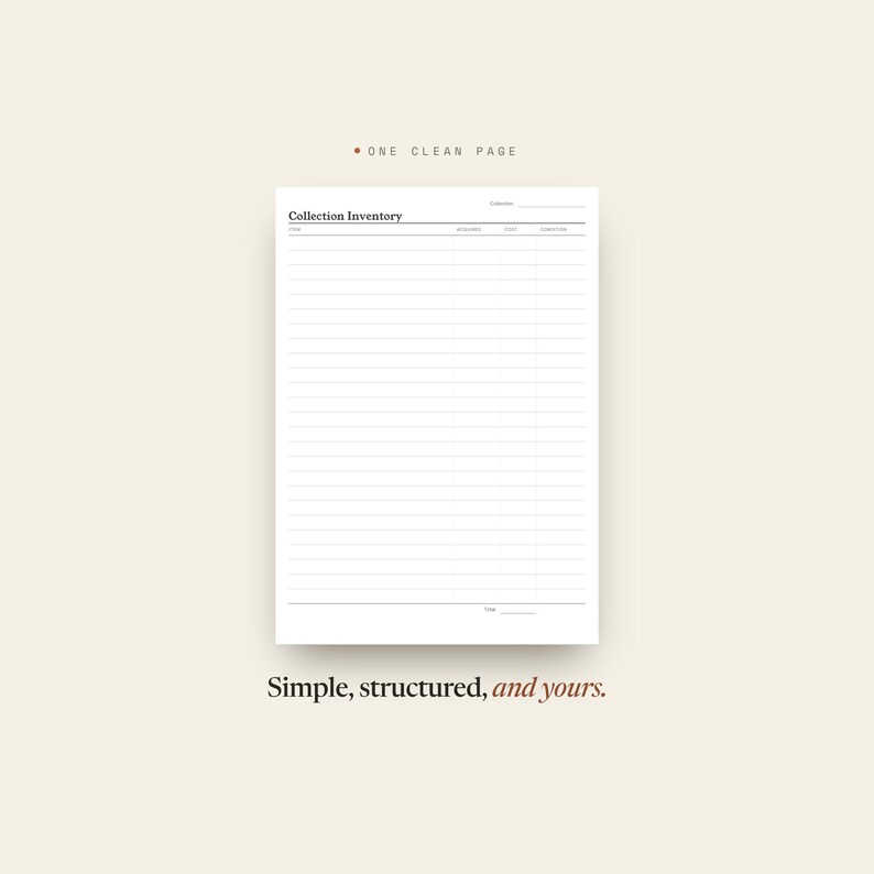 Collection Inventory Planner Insert | Collection Log | GoodNotes iPad PDF | Digital Download image 2
