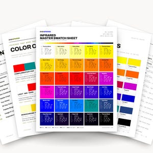 Neon Thermal Color Palette for Sci Fi Surreal Art and Futuristic Branding, 30 Infrared Glow Hues, Procreate Swatches, Hex Codes