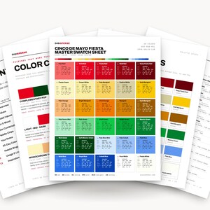 Vibrant Festive Color Palette for Mexican Fiesta Art and Celebration Branding, 30 Cinco Mayo Hues, Procreate Swatches