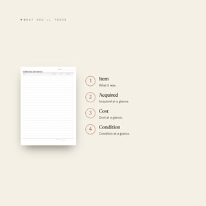 Collection Inventory Planner Insert | Collection Log | GoodNotes iPad PDF | Digital Download image 8