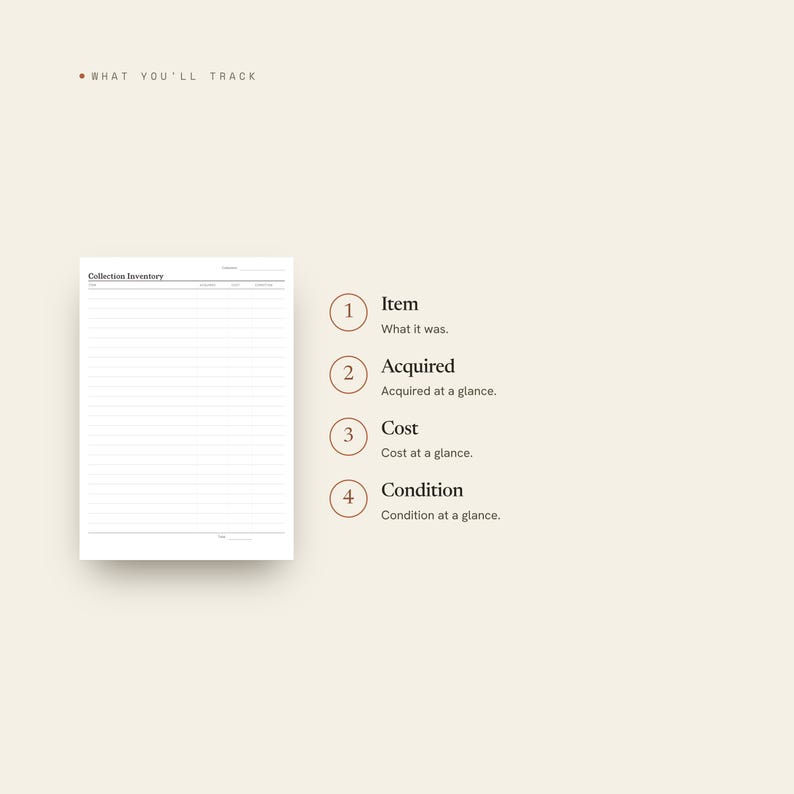 Collection Inventory Planner Insert | Collection Log | GoodNotes iPad PDF | Digital Download image 8