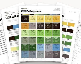 Regrowth Color Palette | 30 Colors | Hex RGB CMYK | Procreate Swatches + ASE | Digital Download