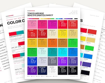 Tokyo Arcade Color Palette | 30 Procreate Swatches, ASE Guide (Digital Download)