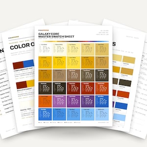 Galaxy Core Color Palette | 30 Cosmic Colors, Hex RGB CMYK (Digital Download)