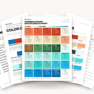 Caribbean Shore Color Palette | 30 Procreate Swatches, HEX, RGB, CMYK (Digital Download)