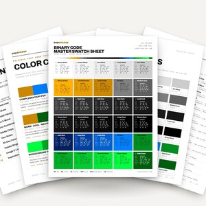 Binary Code Color Palette | 30 Tech Colors, Procreate, ASE (Digital Download)