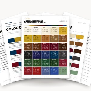 Paleta de colores de la Inglaterra victoriana / 30 muestras para Procreate, HEX, RGB, CMYK (Descarga digital)