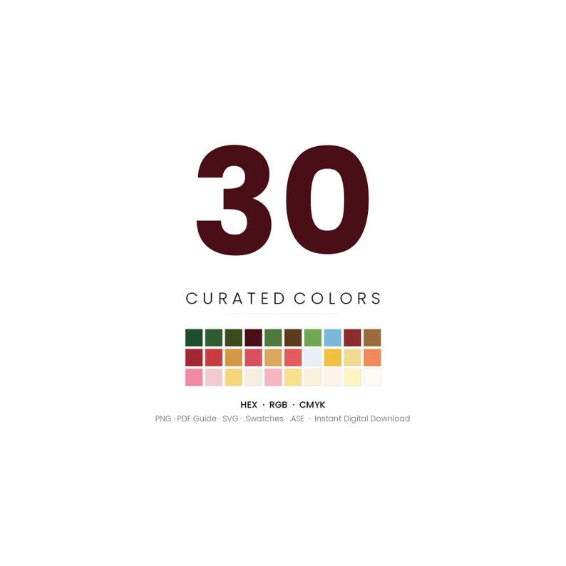 Picnic Gingham Color Palette | 30 Colors | Hex RGB CMYK | Procreate ...