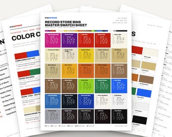 Record Store Bins Color Palette | 30 Colors | Hex RGB CMYK | Procreate Swatches + ASE | Digital Download
