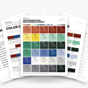 Amsterdam Canal Color Palette | 30 Procreate Swatches, HEX, RGB, CMYK (Digital Download)
