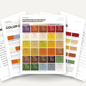 Pumpkin Patch Weekend Color Palette | 30 Autumn Hues, Procreate Swatches (Digital Download)