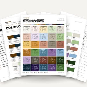 National Mall Sunset Color Palette | 30 Procreate Swatches, ASE (Digital Download)