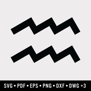 Graphique Verseau Premium | Comprend 9 formats de fichiers | Pour la conception, l’impression, la découpe, la sublimation, la CNC