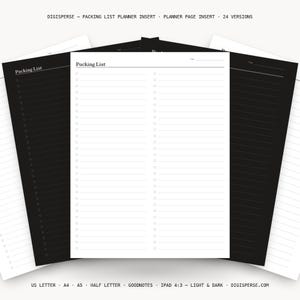 Travel Planner | Packing List | GoodNotes + iPad PDF | Instant Download