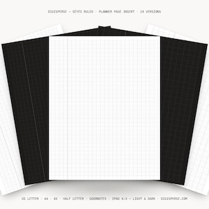 Papel rayado / Inserto de hojas rayadas Séyès / PDF para GoodNotes + iPad / Descarga instantánea