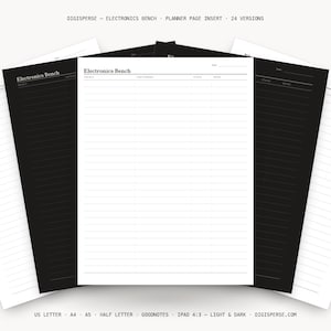 Project Tracker Printable | Electronics Bench Build Log | GoodNotes + iPad PDF | Instant Download