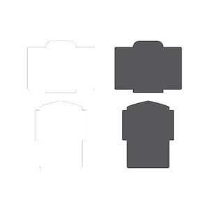 Modelli di buste da 5" x 7" Svg Pdf Png Eps Dwg Dxf Silhouette a strati Cricut Vector Die Cut e file di sublimazione Download digitale istantaneo