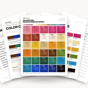 Vibrant Jewel Color Palette for Indian Festival Art and Bohemian Branding, 30 Rajasthan Spice Hues, Procreate Swatches, Hex Codes