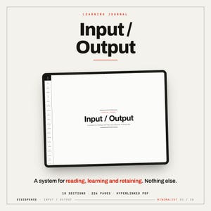 Minimalistisch leerjournaal | Digitale studieplanner van GoodNotes (pdf) | Cornell-notities, gespreide herhaling + gewoonte-tracker | 5 datumformaten