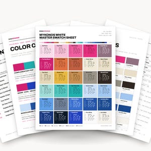 Mykonos White Color Palette | 30 Procreate Swatches, HEX, RGB, CMYK (Digital Download)