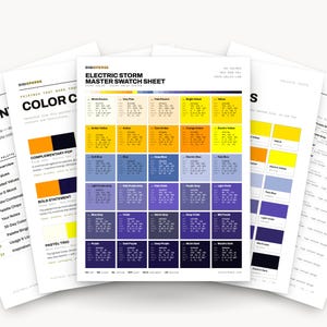 Electric Storm Color Palette | 30 Procreate Swatches, ASE Guide (Digital Download)